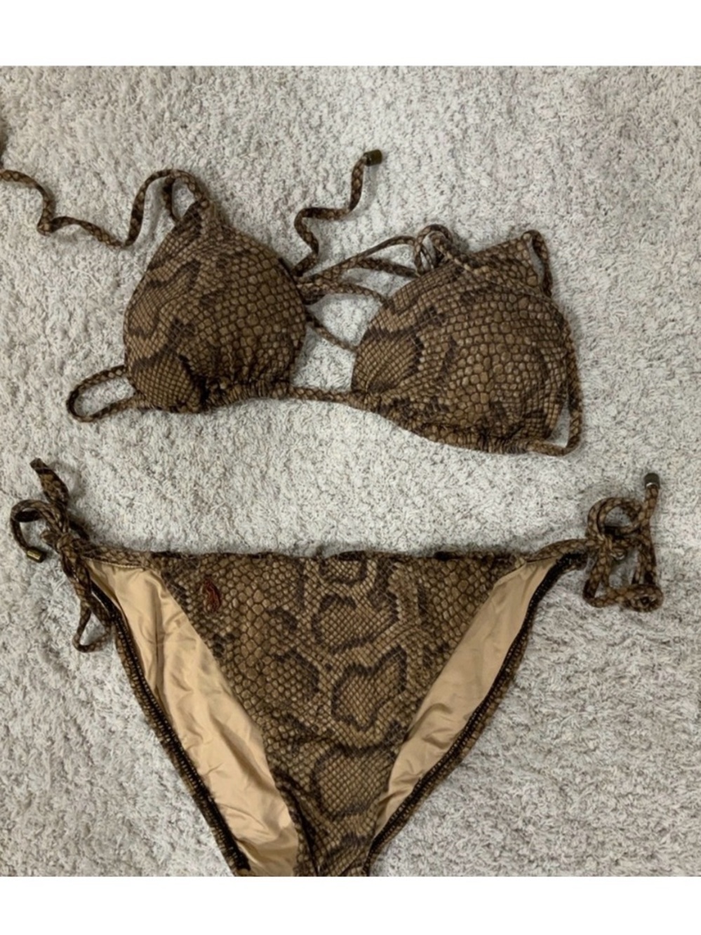 Polo Ralph Lauren snake string bikini size Small
